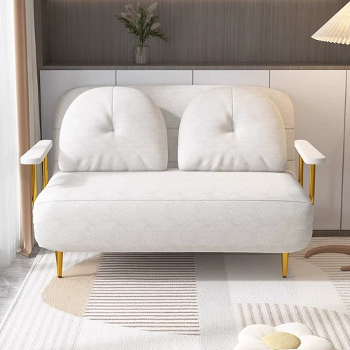 Кремовый складной универсальный диван для двоих