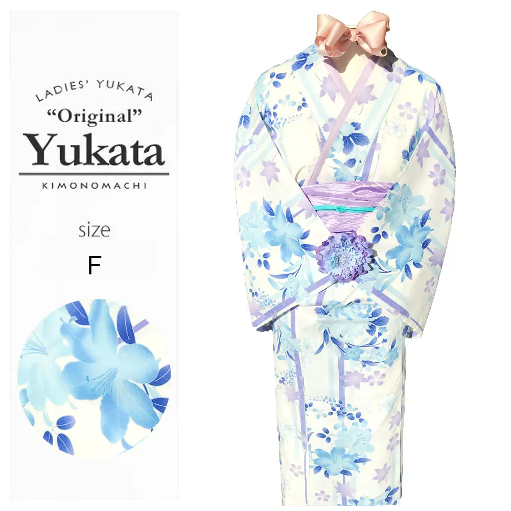 Mc 全身定制 日本蕾丝着衿洋装和服烂漫白粉樱花公主浴衣套装