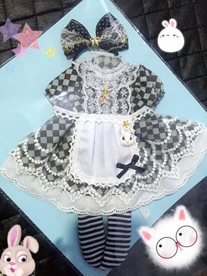 taobao agent Spot 2 sets of free shipping] 6 -point dress BJDSD doll clothes 1/4 points Holala giant baby cloth Alice