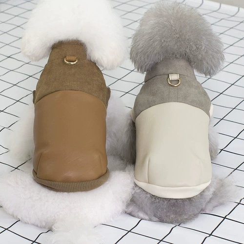 Простая меховая сплайдация собачья одежда для собак маленькая собачья пудель плюшевая осень и зимний щенок теплый осень и зимняя одежда