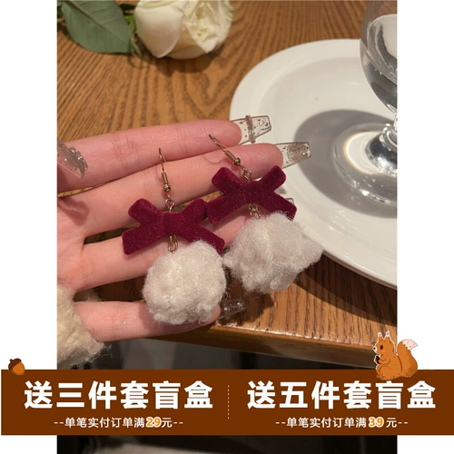 Демисезонные серьги с бантиком, милые клипсы, 2023 года, простой и элегантный дизайн, без проколов ушей