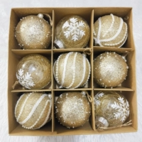 8 см роскошный золотой цвет мяч