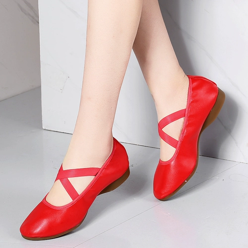 Танцевальная обувь женская мягкая дно взрослые четыре сезона