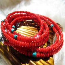 Тибет? Какой оригинальный тибетский национальный стиль рубин с бирюзовым браслетом, ожерельем?