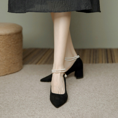 taobao agent Design footwear pointy toe high heels, trend of season, 3cm