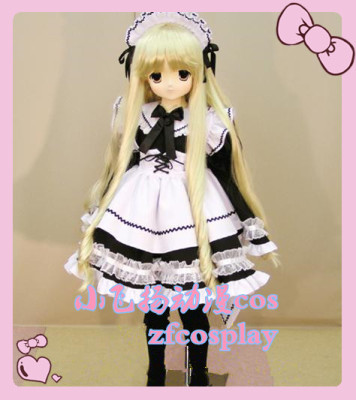 taobao agent Black and white doll, coffee clothing, cosplay, Lolita style