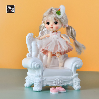 taobao agent YMY sofa luxury leather BJD baby 12 points doll OB11 hand -made camera scene furniture furniture