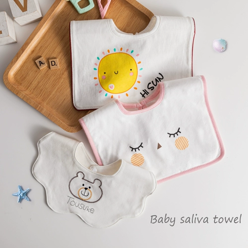 Детский хлопковый слюнявчик, нагрудник для новорожденных, водонепроницаемый марлевый шарф