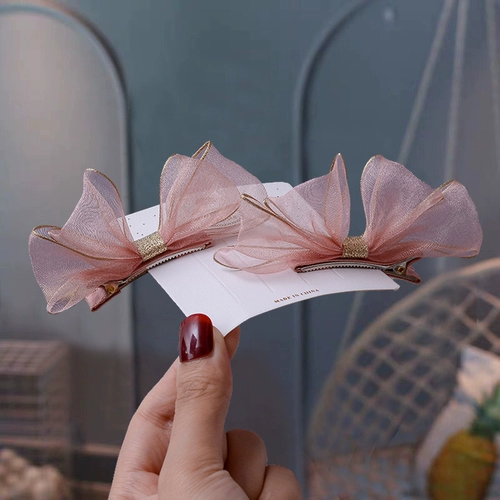 Детская заколка для волос для влюбленных, трехмерный аксессуар для волос с бантиком