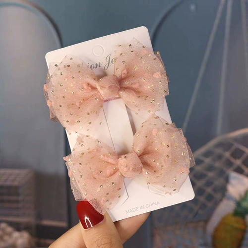 Детская заколка для волос, аксессуар для волос с бантиком, милые шпильки для волос для принцессы