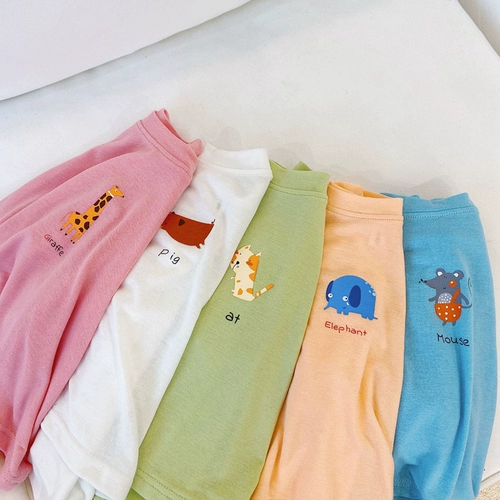 Приятная телу летняя маска для лица, мультяшная детская футболка с коротким рукавом подходит для мужчин и женщин, в корейском стиле