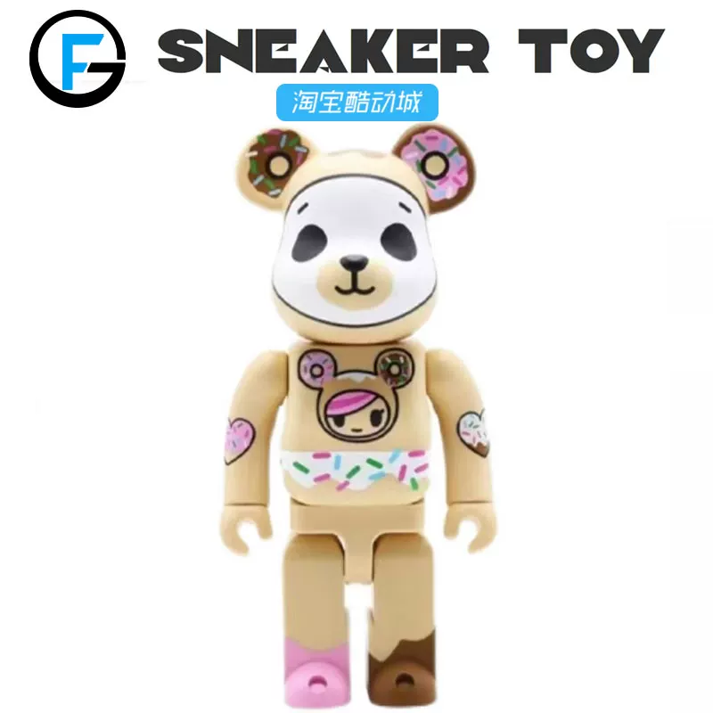 Медвежонок Bearbrick be@b b x Tokidoki совместный бискотти пончик хрустящие печенье 400%