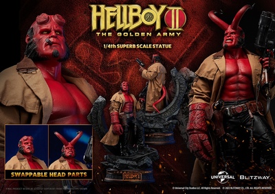 taobao agent Blitzway statue 1/4Hell Boy Golden Army Baron 2 Golden Legion Hand Model Model