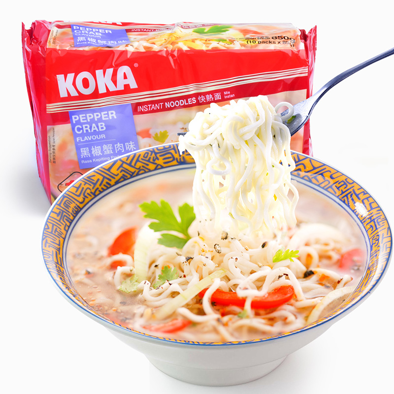 新加坡进口koka可口鸡汤面速食素食泡面网红代餐干拌方便面