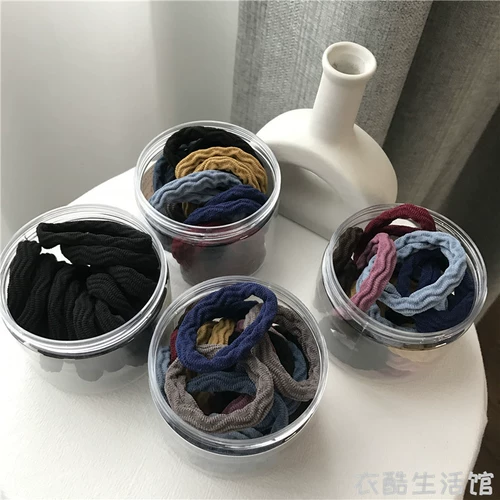 简简单单不过时~一盒20根发圈发绳发饰