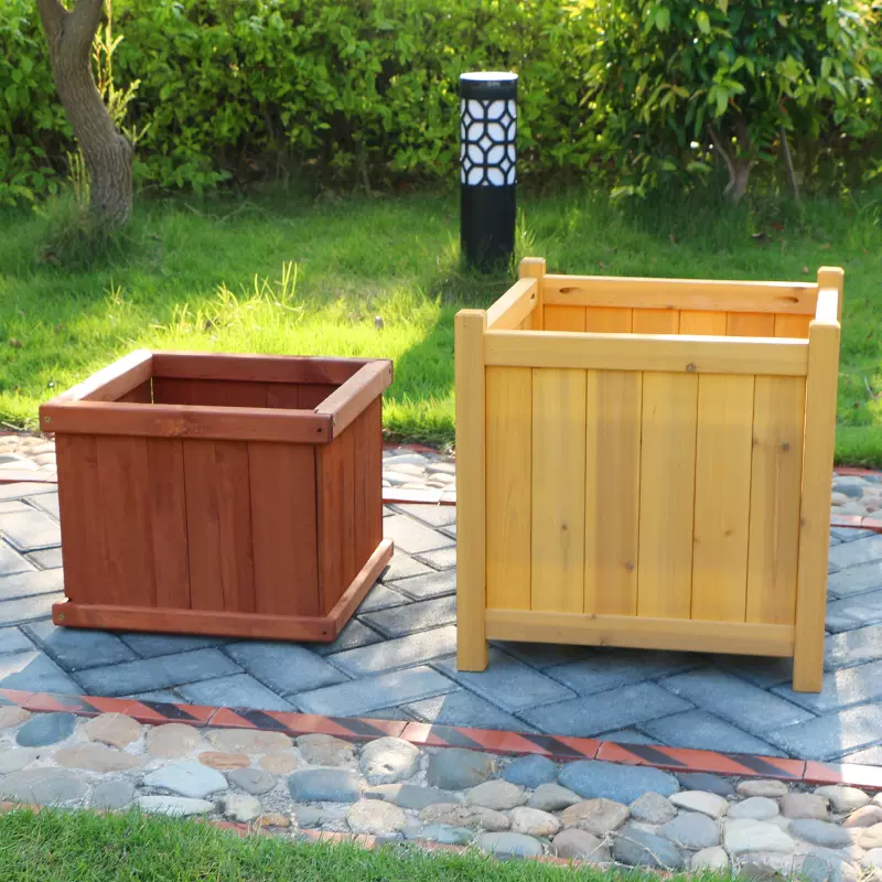 阳台庭院木质户外种植花池花箱防腐木花槽长方形花坛种菜盆室内小