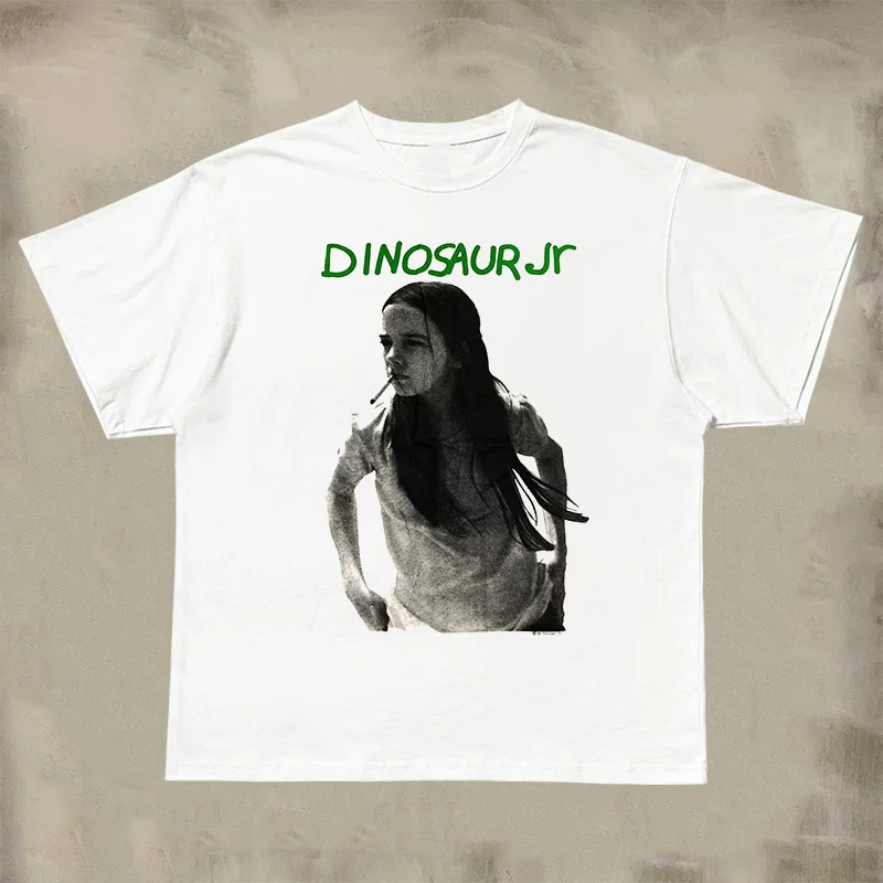 DINOSAUR JR альтернативный рок-группа динозавры II футболка с коротким рукавом винтаж ретро мужчины и женщины парная одежда