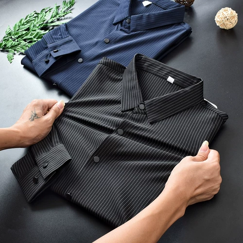 Эластичная демисезонная рубашка, осенняя