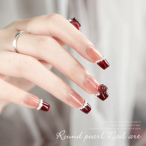 Японские бусины для маникюра из жемчуга, аксессуар, смешанные трехмерные накладные ногти для ногтей, украшение для ногтей, 12 ячеек