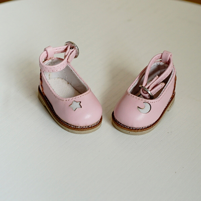 taobao agent [Mi Dian MH] BJD/SD P & K cooperation Kiya 6 -point star moon small leather shoes pink