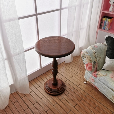 taobao agent [Midian MH] 6 points BJD baby house furniture cloth OB24 baby retro wood round table coffee table
