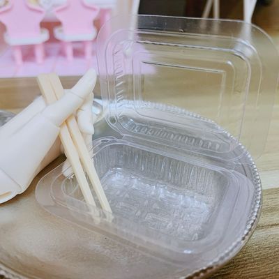 taobao agent [Mi shop MH] BJD/SD doll 3 points/4 points transparent fast food box+chopstick baby props to shoot props