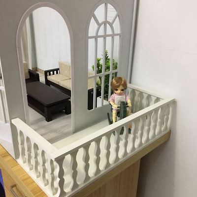taobao agent [Mi shop] BJD 6 -point doll house terrace handmade DIY hut balcony