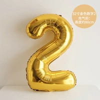 32-дюймовый золотой номер 2 Отправить дует соломинку