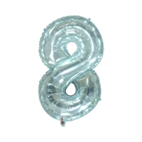 Синий-32-дюймовый желе-кристалл номер 8 Отправить дует соломинку