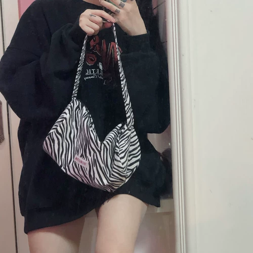Ретро зебра на одно плечо, сумка подмышку, шоппер