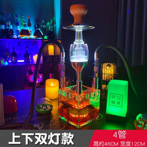 Аравийский водный дым Полный набор специальных стержней, та же шесть шестизаметов KTV большая зарядка Shisha Модель Электронная горшка дымовая паста