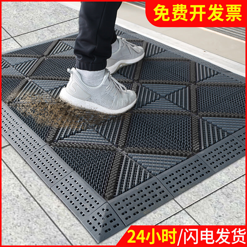 室外防滑蹭土进门地垫入户门前门口脚垫塑料门垫户外防水商用地毯