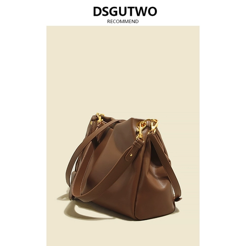 Универсальная кожаная высококачественная модная вместительная и большая сумка на одно плечо, из натуральной кожи