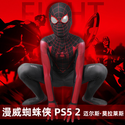 taobao agent Man Tianye Marvel Spider-Man COS clothing PS52 Mels Morales tights j21029ba-kid