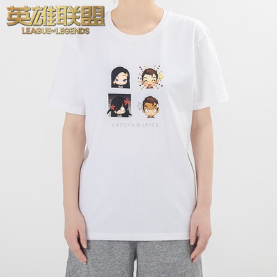 taobao agent [Genting game] OL Little Hero Katelin and Jess Emoji short -sleeved T -shirt