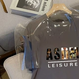 Tide, хлопковая ретро футболка с коротким рукавом, свободный крой, оверсайз