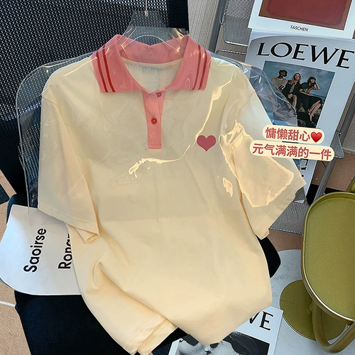 Брендовая летняя футболка, воротник поло, коллекция 2022