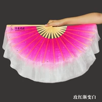 Настоящий шелковый вентилятор от красной до белой длины кости 31 плавающий 10 см.