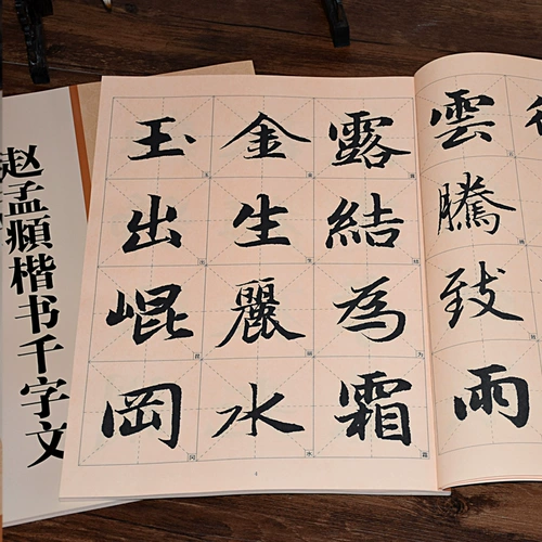 Zhao Mengfu Kaishu Тысячи слов копий написание сообщения публикации посты четко увеличены в 8 см сетку метра 8 открытые подлинные