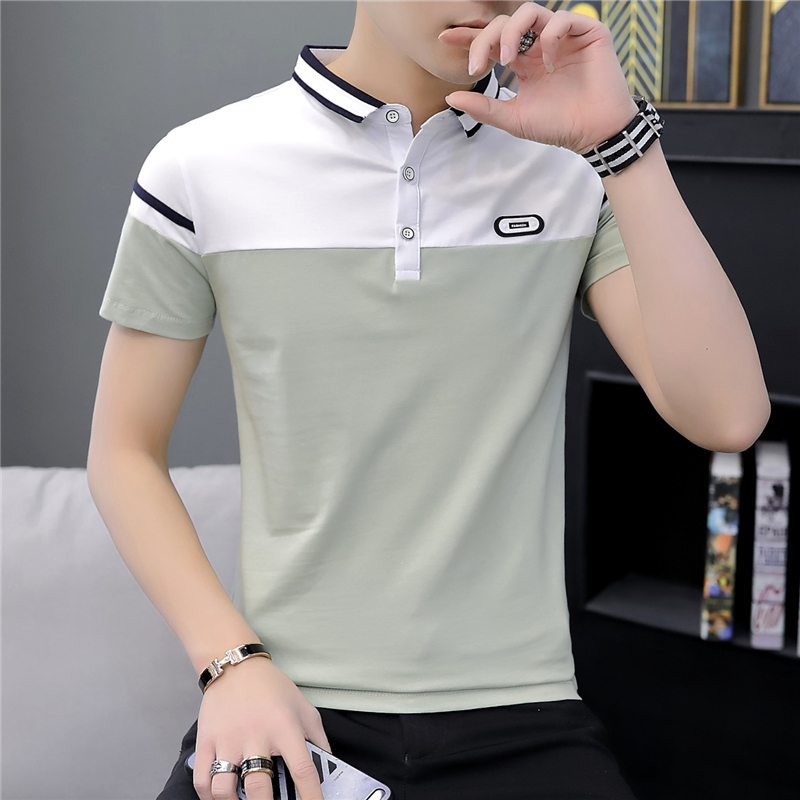 Buy Men's short-sleeved t-shirt summer Korean version of the trend pure ...