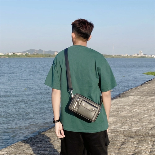 Мужская кожаная сумка на одно плечо, камера, сумка для техники для отдыха, воловья кожа, бизнес-версия