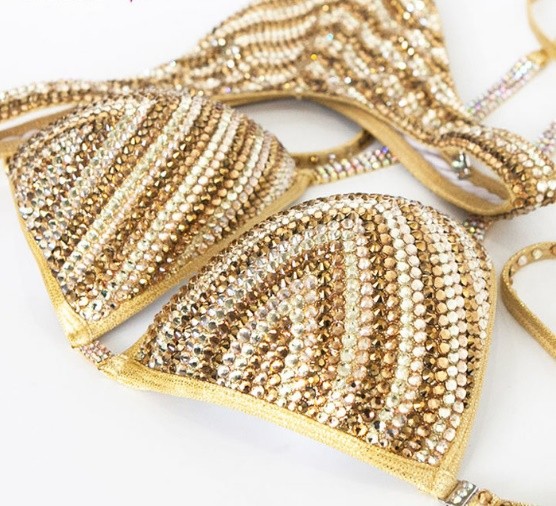 Сексуальный золотой купальник, комплект, США