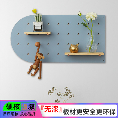 taobao agent Muomu iWood entry door Hole wall fan -shaped color custom green background wall setting frame partition