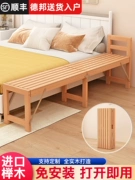 Giường ghép trẻ em bằng gỗ sồi Giường cũi trẻ em có thể gập lại có lan can Giường mở rộng Giường phụ người lớn có thể ngủ trên giường cạnh giường