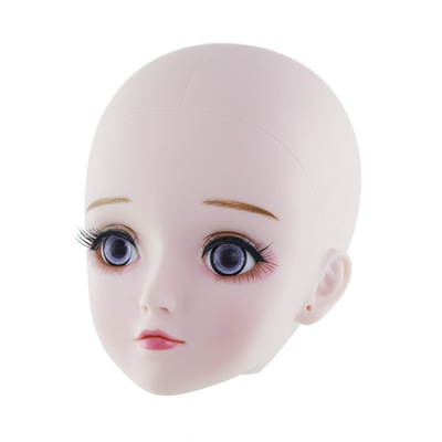 taobao agent The new makeup 3 -point baby head 60 cm BLD Luoli nude doll powder muscle bald head 素 4D real eye