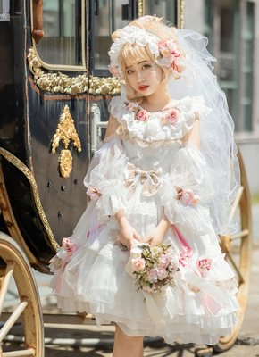 taobao agent [Little Deer Peach Blossom Sauce] 2020 Little Flower Marry Lolita Skirt JSK display