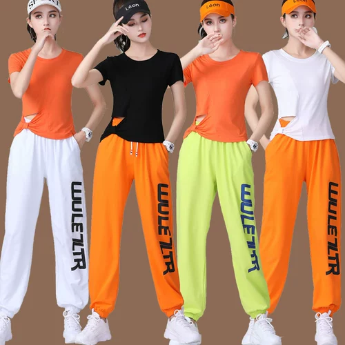 Ян Липпинг Сквабайт Танцевальная одежда Новый фитнес -спортивный набор набор спортивных костюмов летняя танцевальная группа по модным танцевальной группе танцевальная одежда