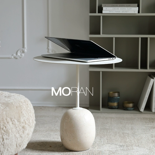 Mo -Deed диван, несколько северных легких роскошных круглых круглых мраморных кофейного столика