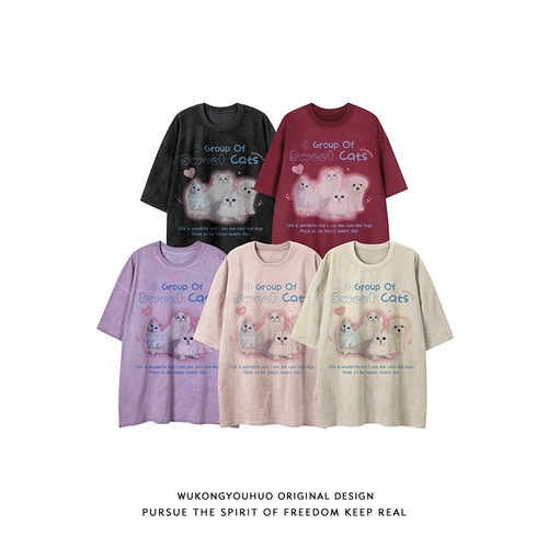 Милая бархатная летняя футболка для отдыха для влюбленных, оверсайз, короткий рукав