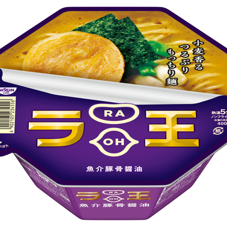 日本直邮 日清拉王杯面系列之5品 鱼介豚骨醤油拉面 12杯 120g/杯